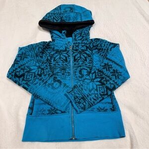 Lululemon Athletica Blue Patterned Hoodie
